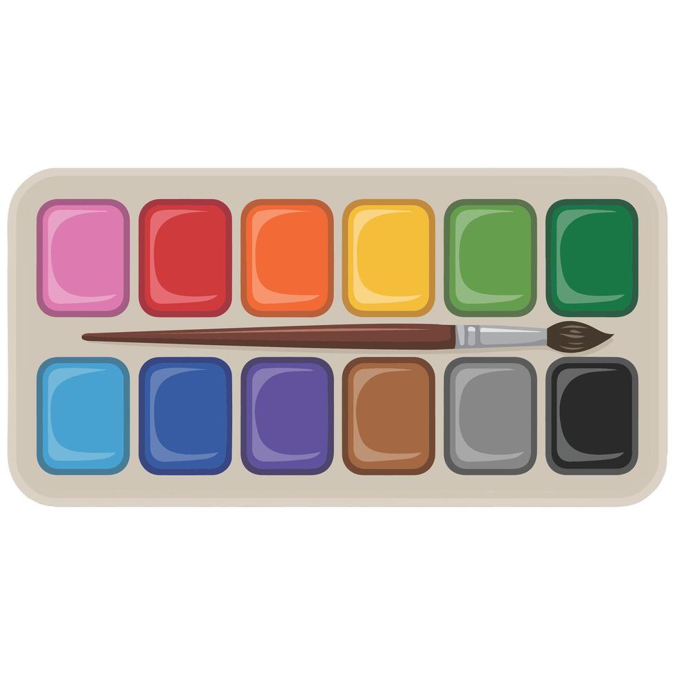 Art paints tubes set isolated white background vector