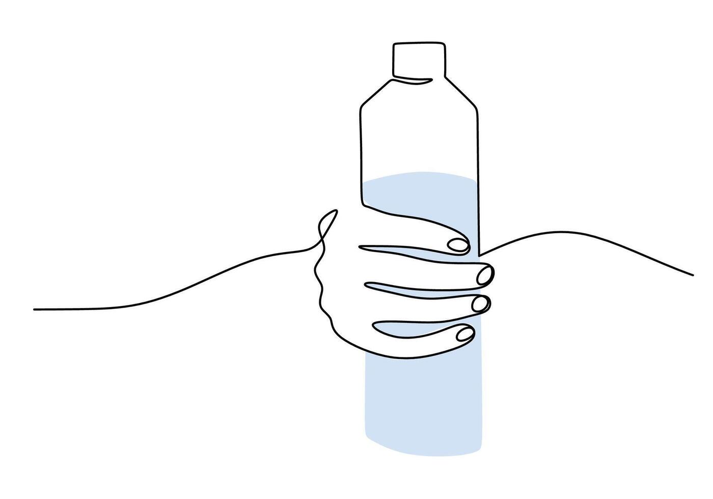 Sport and Hydration One Line Drawing for Peak Performance vector