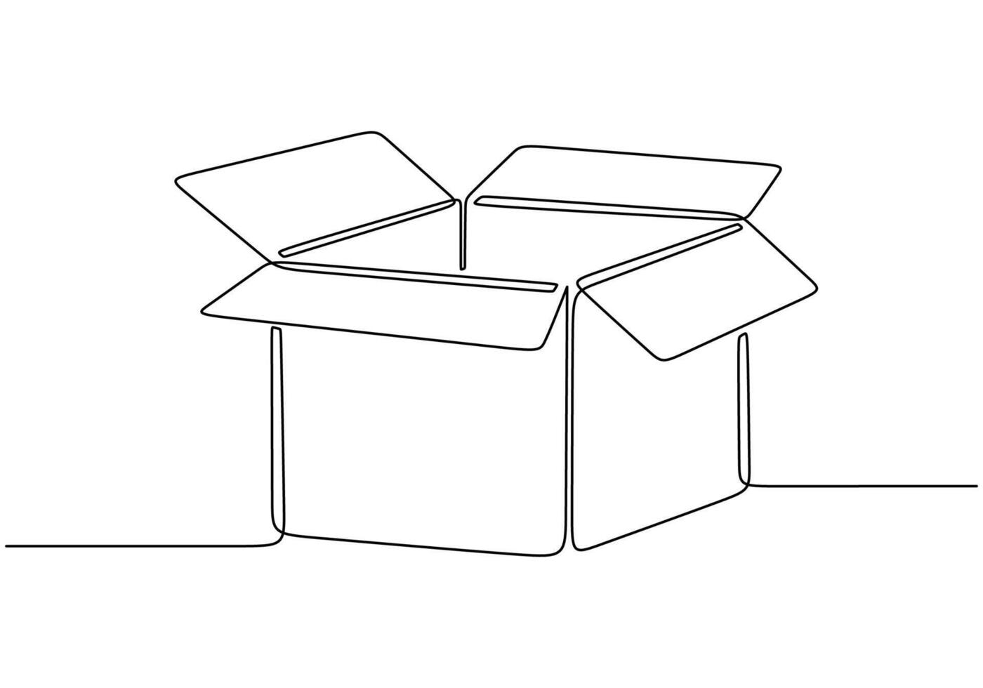 Shipping Box Continuous Line Drawing for E commerce Delivery vector