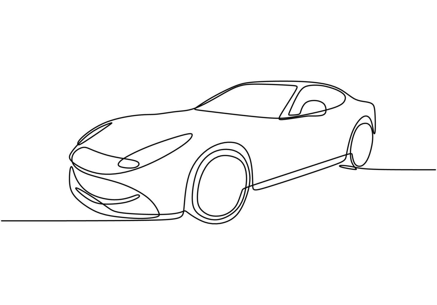 Sport Car One Line Drawing for Racing and Automotive Concepts vector