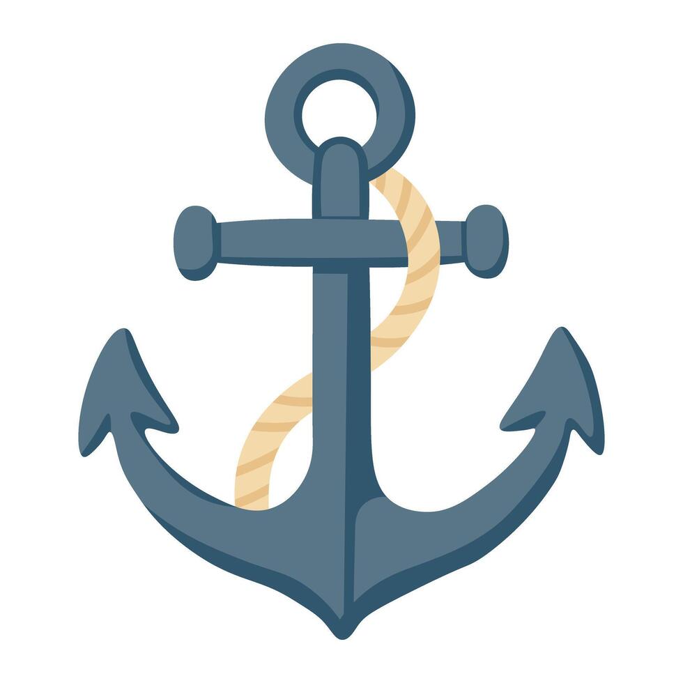 Nautical anchor illustration vector