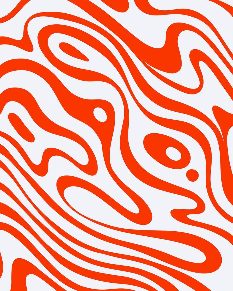 Abstract orange monochrome marble liquid acid poster pattern wave background layout banner copy space illustration textile print art vector