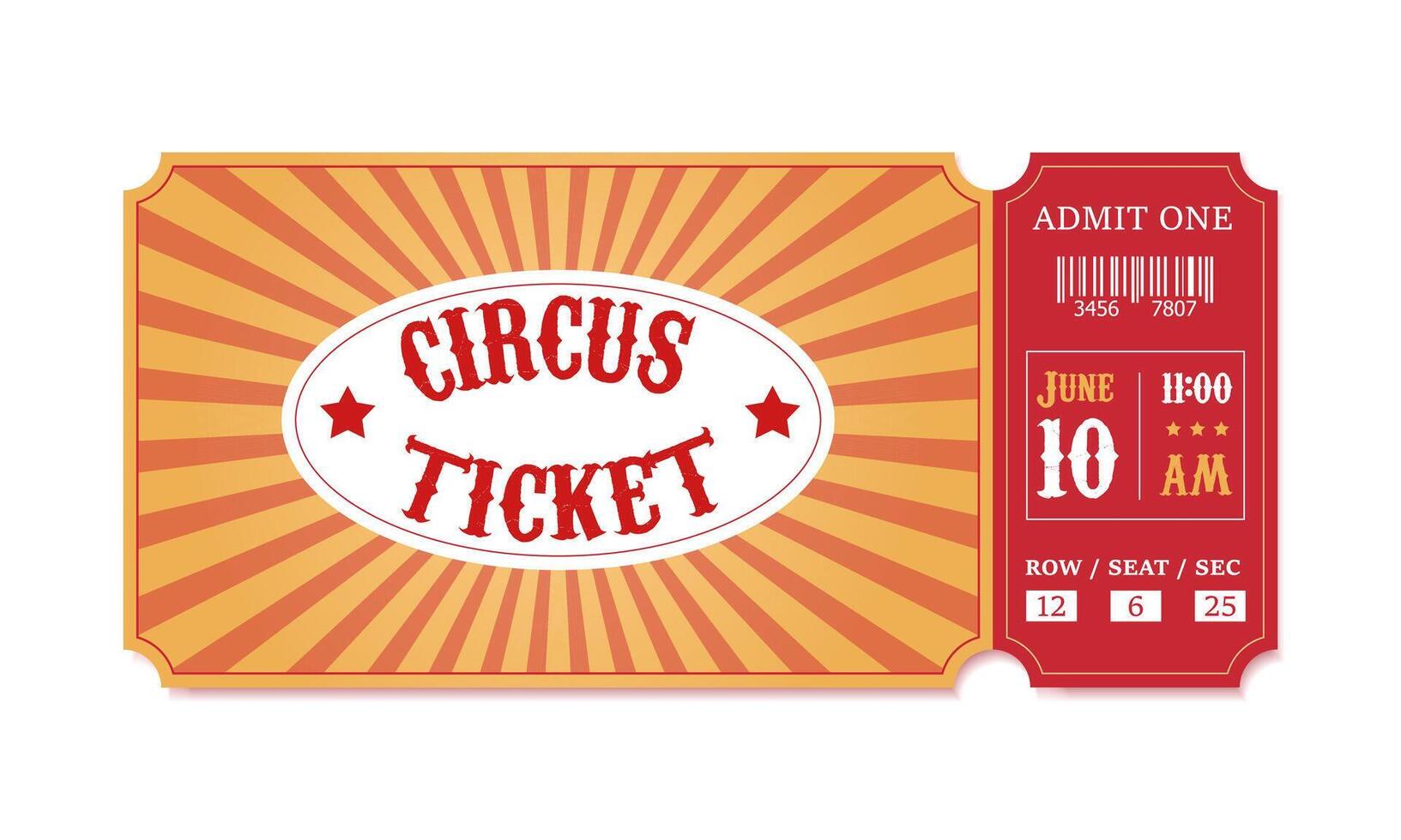 Retro Circus Ticket Stub vector