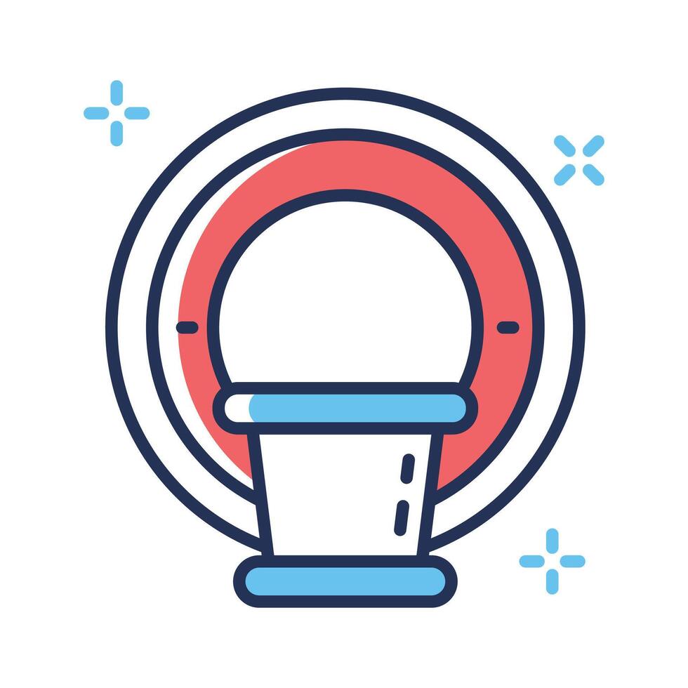 Get a glimpse of this outline style mri machine icon vector