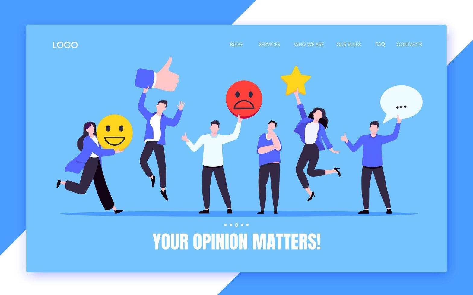 People expressing opinions with icons vector