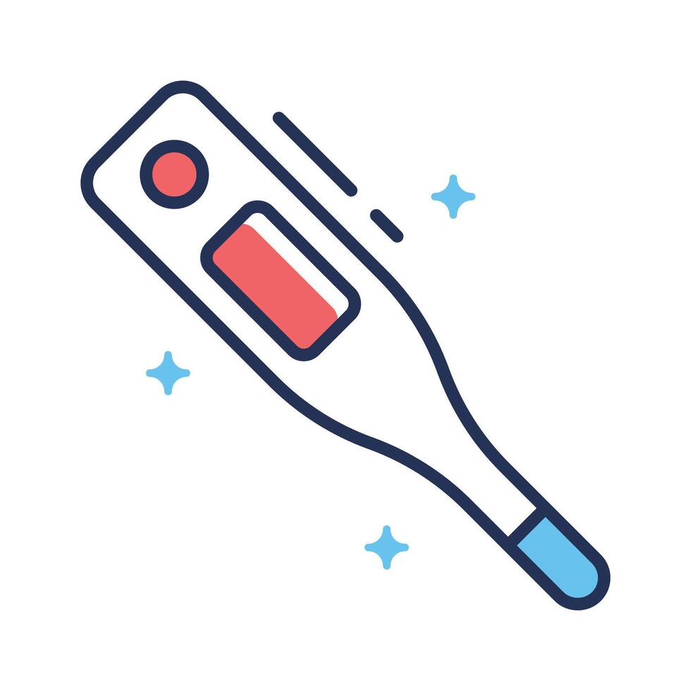 An amazing linear style icon of digital thermometer tool vector
