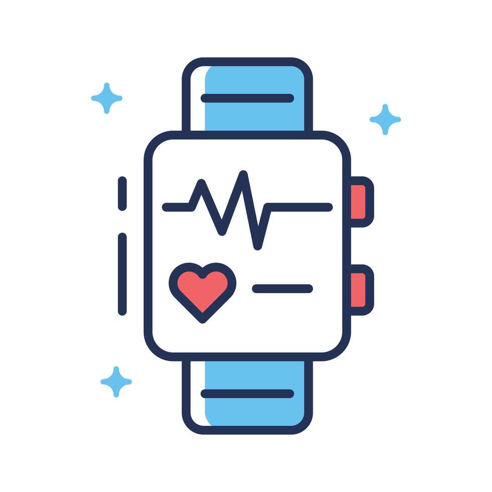 Well crafted outline icon for health tracker device screen vector