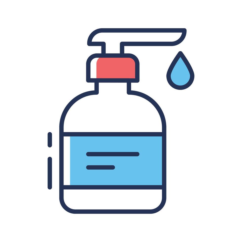 A visually appealing linear icon of liquid soap dispenser vector
