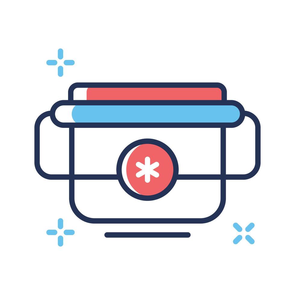 Here is a premium outline icon of emergency kit vector