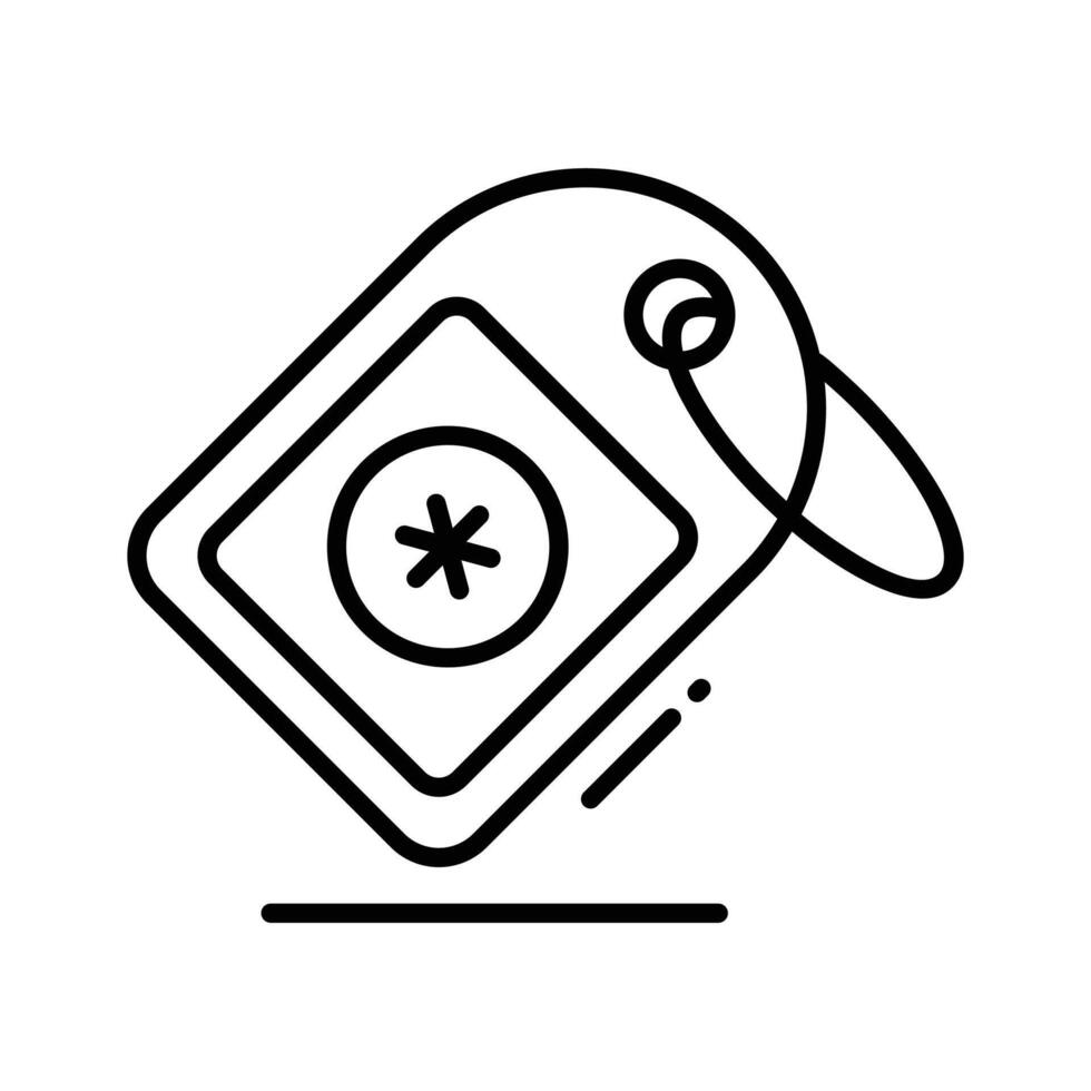 Get a glimpse of this linear icon showing medical tag. vector