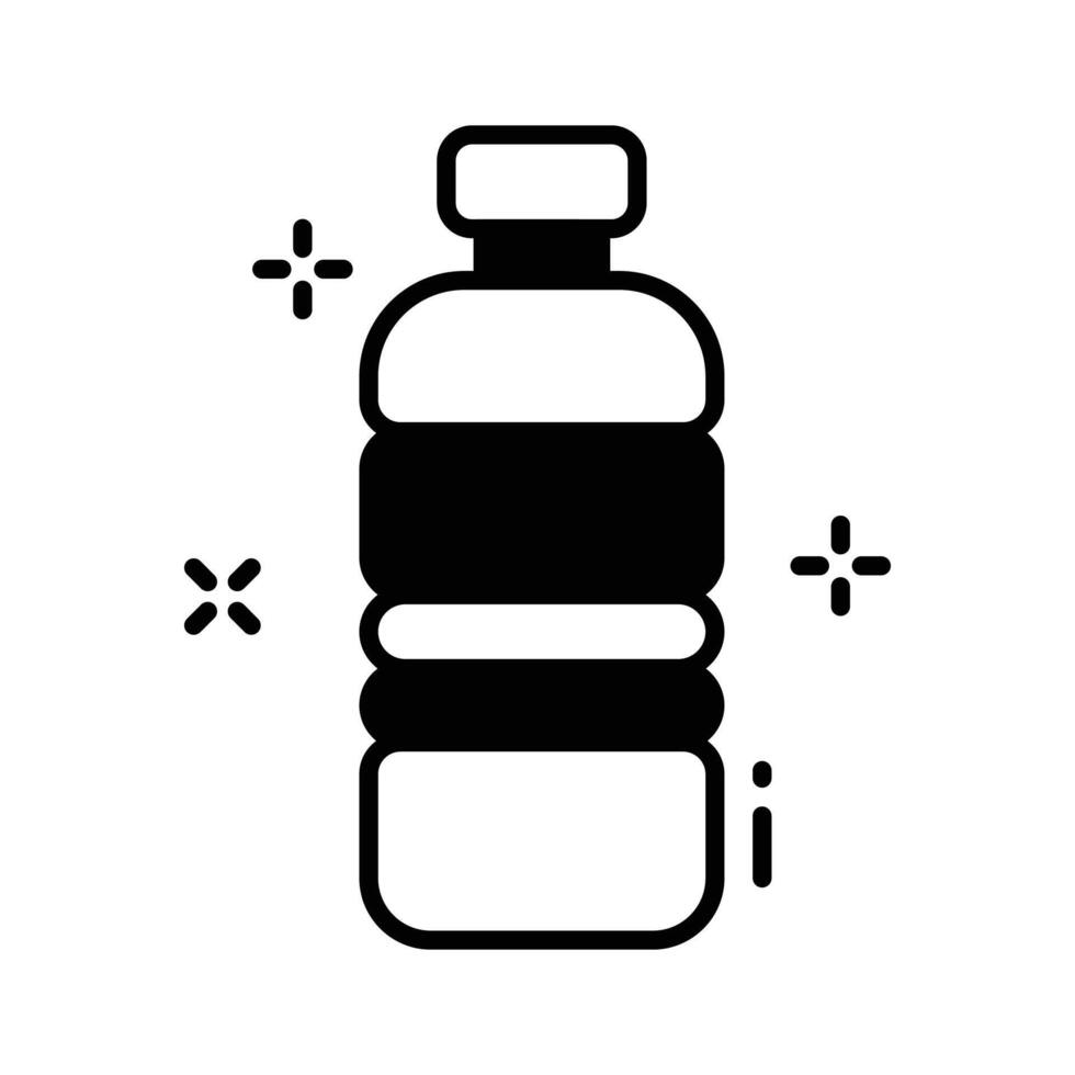 Have a look at this glyph icon showing water bottle.. vector
