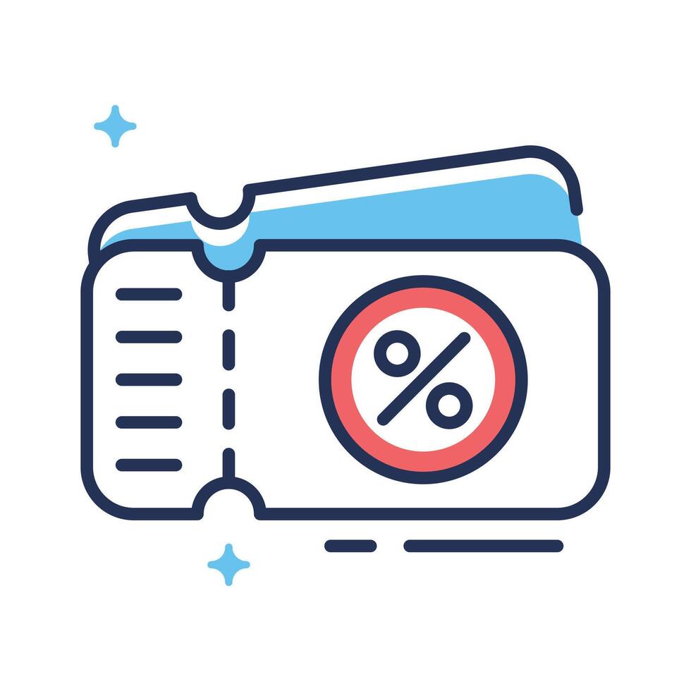 A premium linear icon of discount voucher coupon vector