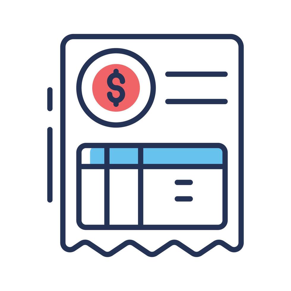 Premium outline icon of official business invoice form vector