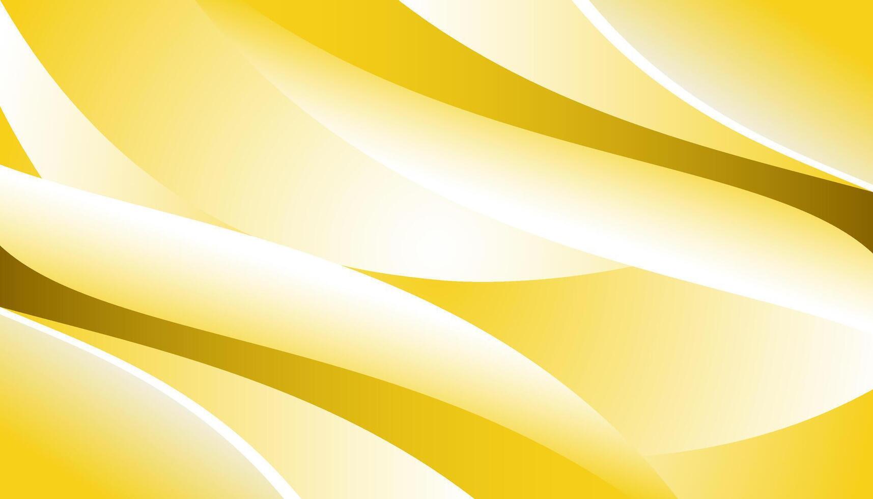 abstract background with smooth lines in yellow and white colors vector