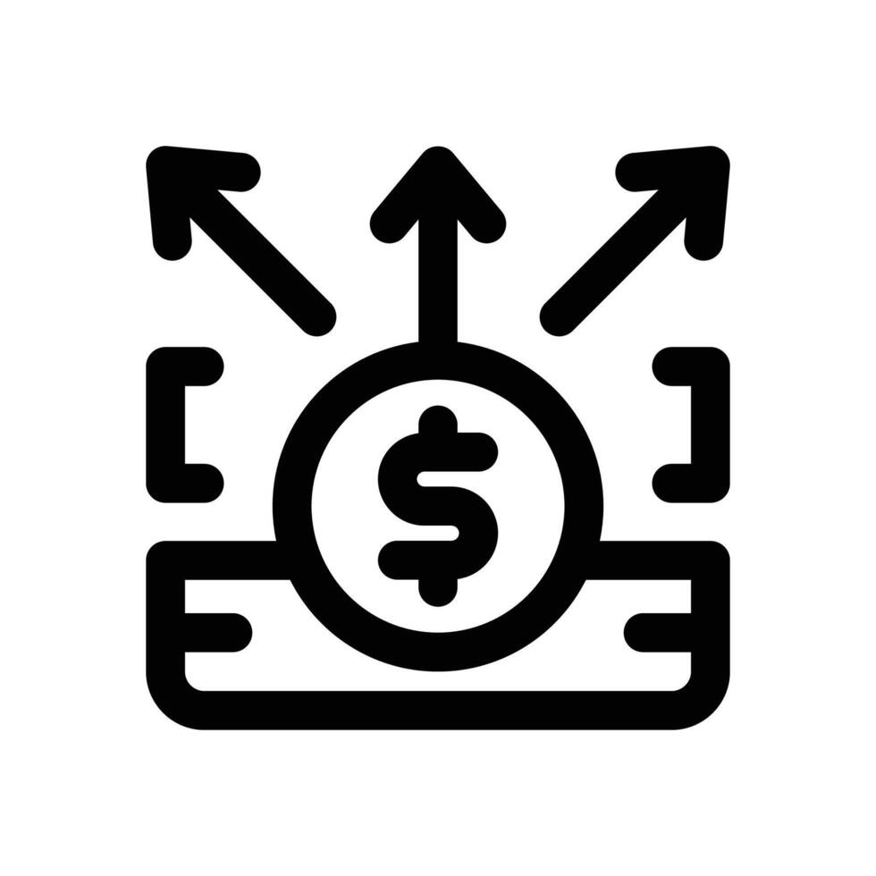 expansion line icon. Clean and minimalist icon for websites and mobile apps. vector