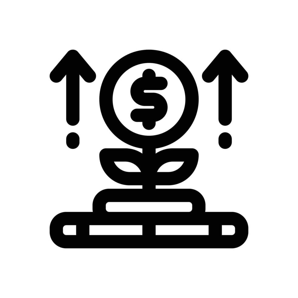 money plant line icon. Clean and minimalist icon for websites and mobile apps. vector