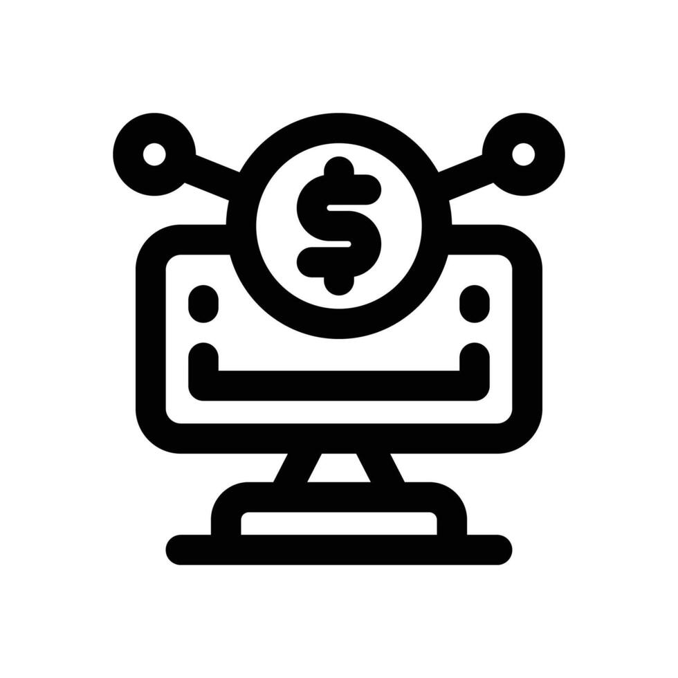 digital economy line icon. Clean and minimalist icon for websites and mobile apps. vector