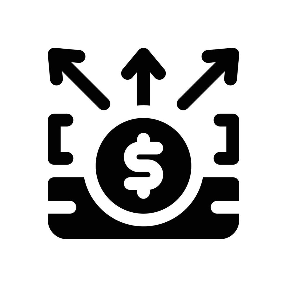 expansion glyph icon. Strong and solid icon for websites and mobile apps. vector