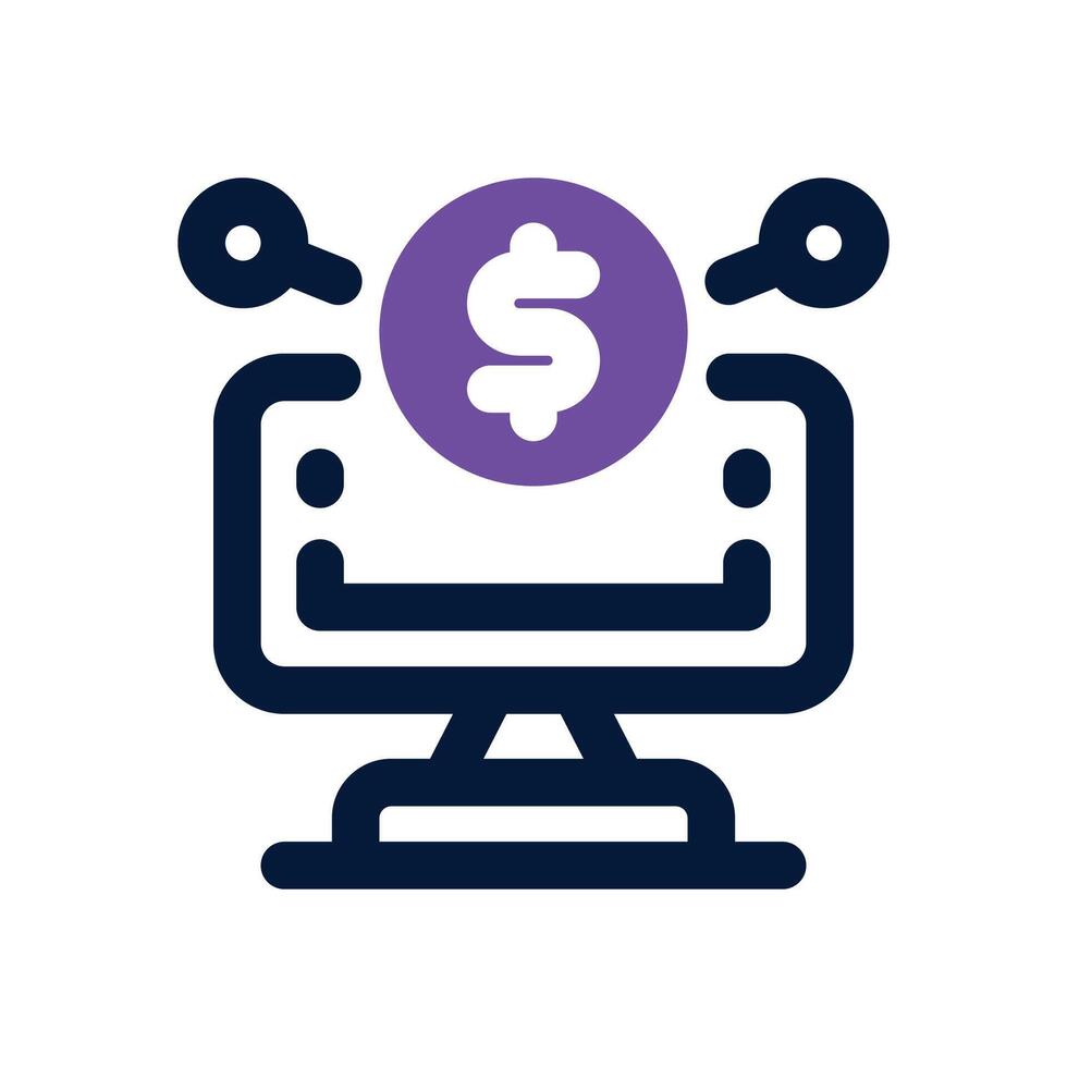 digital economy dual tone icon. Sleek and modern icon for websites and mobile apps. vector