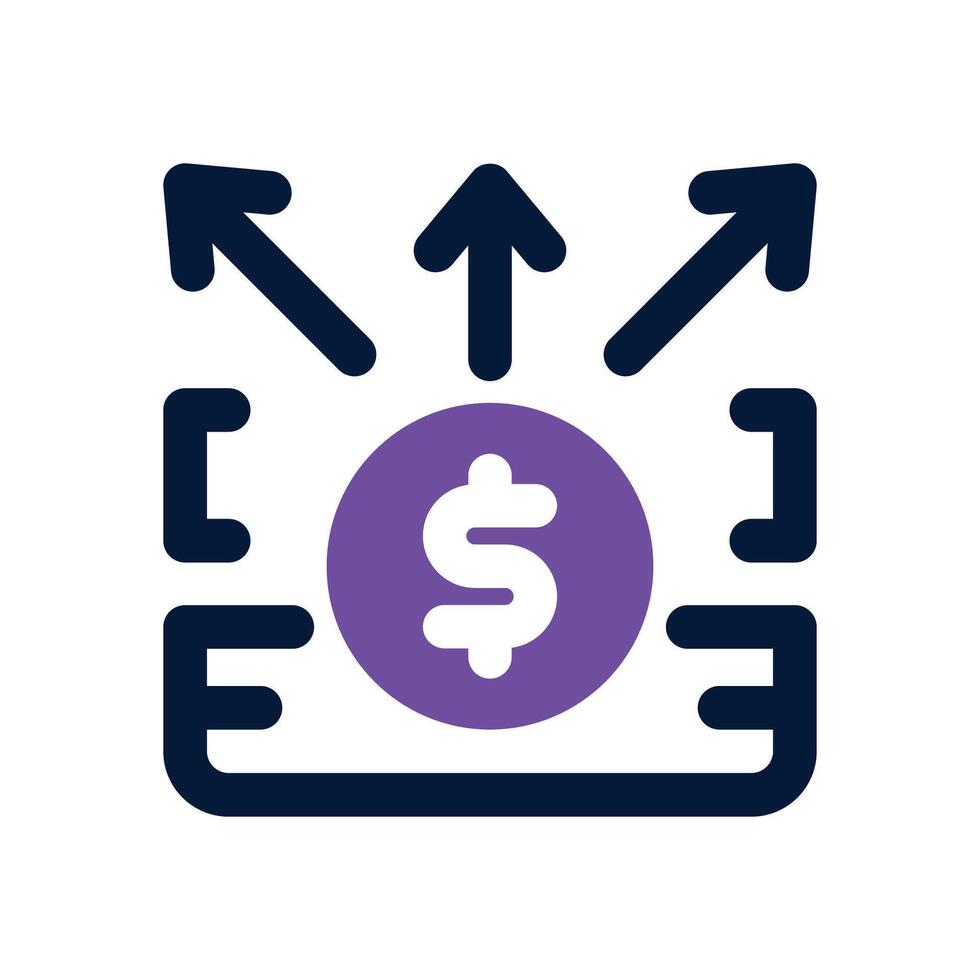 expansion dual tone icon. Sleek and modern icon for websites and mobile apps. vector