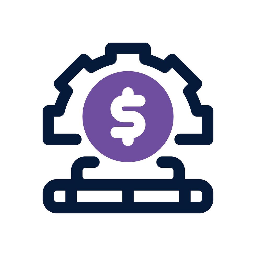 cost dual tone icon. Sleek and modern icon for websites and mobile apps. vector