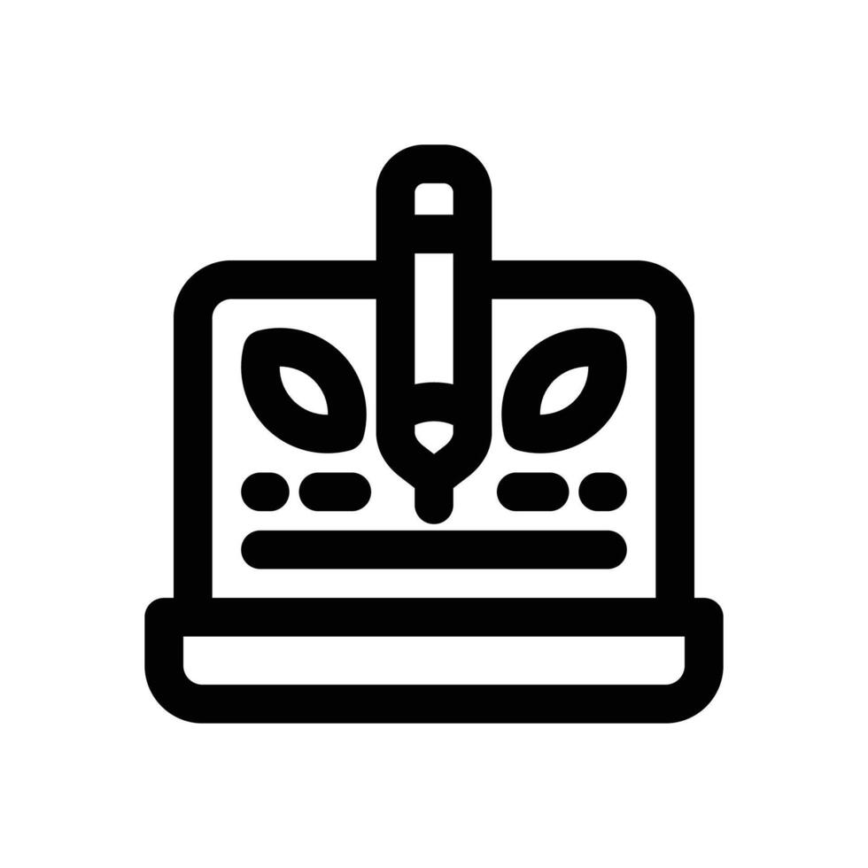 organic line icon. Clean and minimalist icon for websites and mobile apps. vector