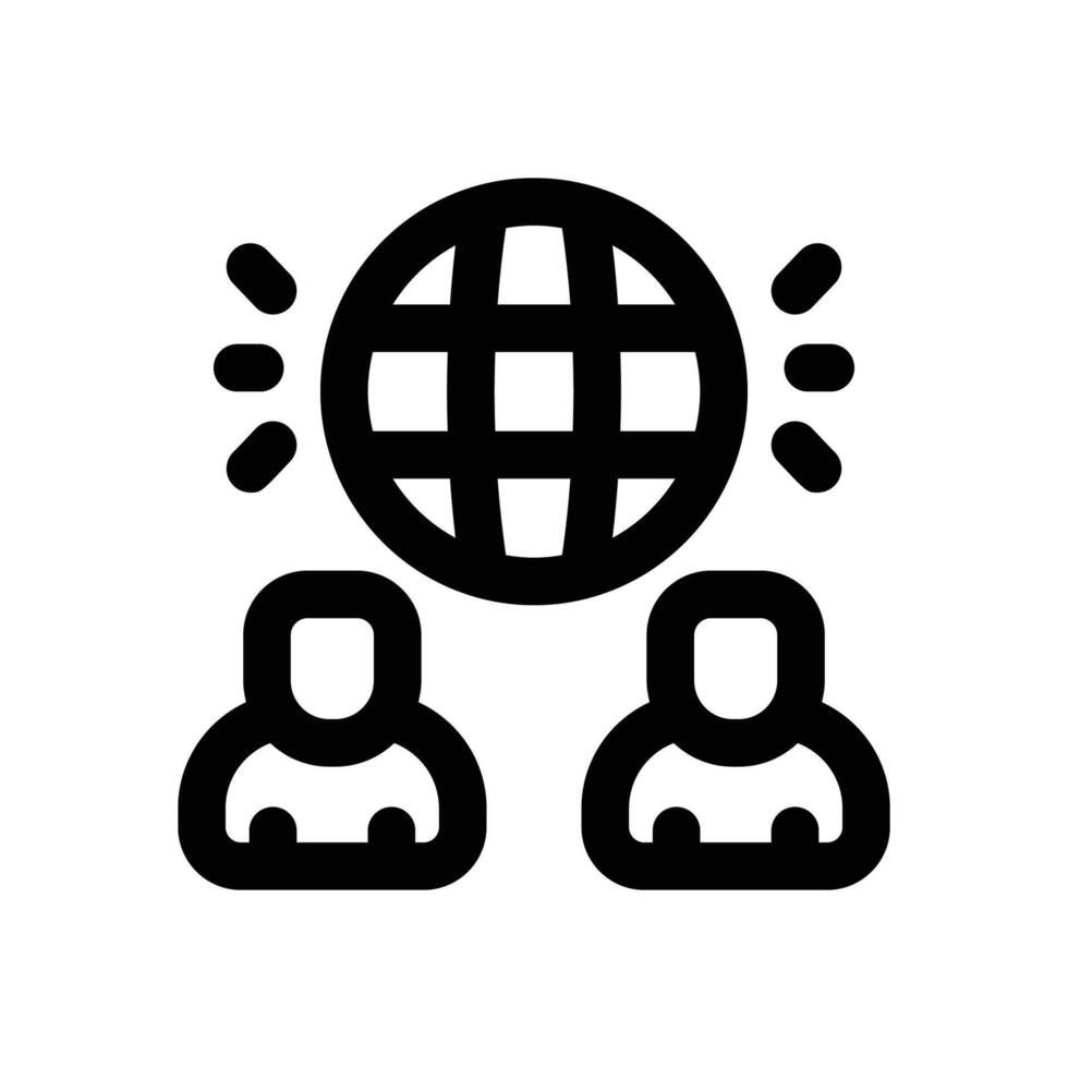 ethnography line icon. Clean and minimalist icon for websites and mobile apps. vector