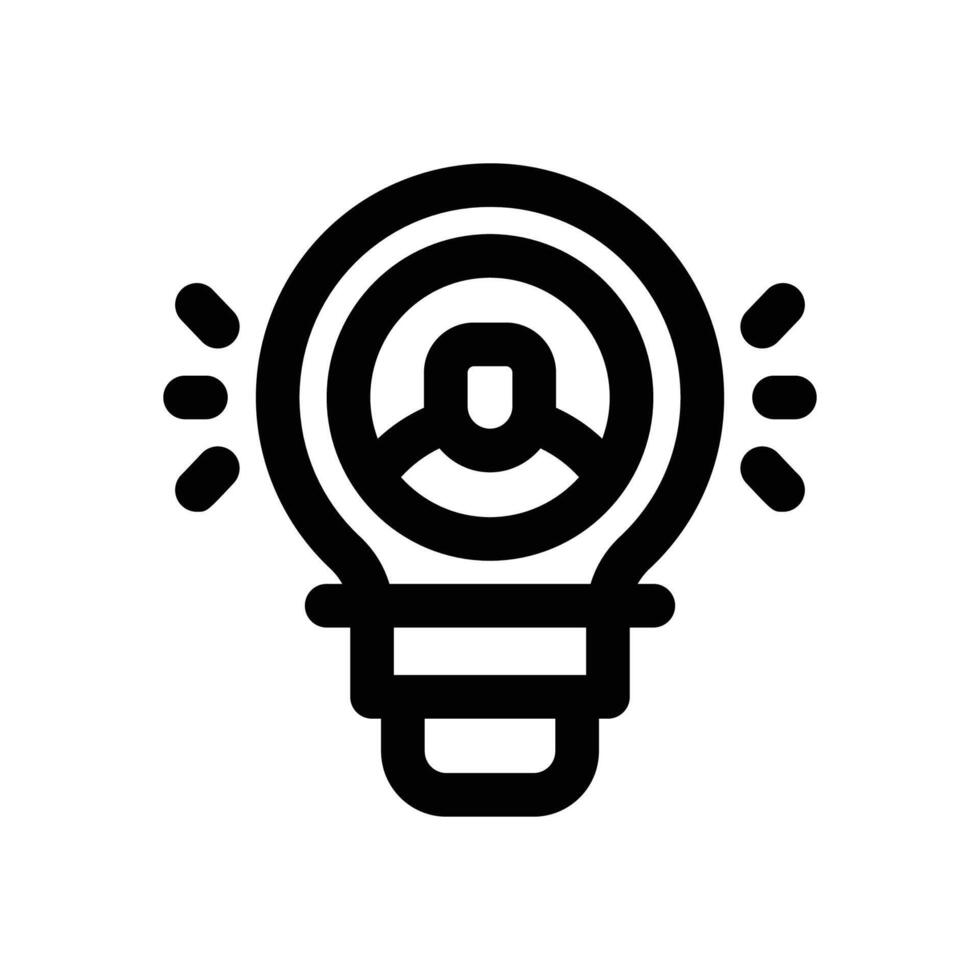 insight line icon. Clean and minimalist icon for websites and mobile apps. vector