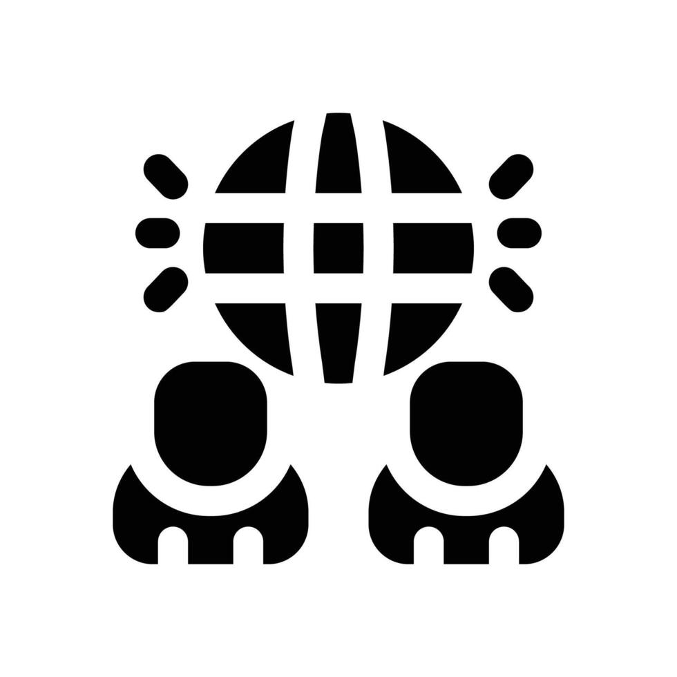 ethnography glyph icon. Strong and solid icon for websites, mobile interfaces, presentations, and visual branding. High quality and easy to edit. vector