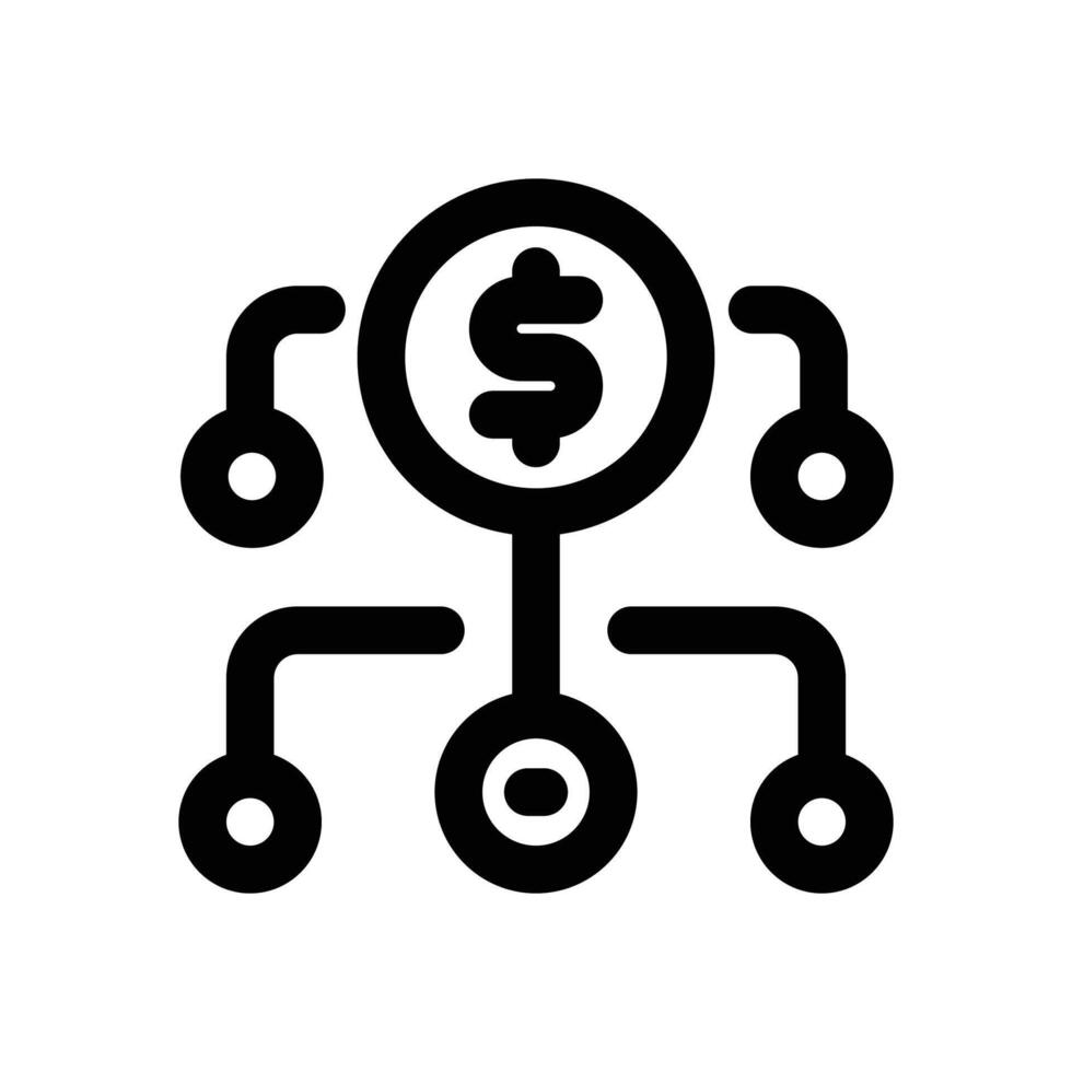 allocation line icon. Clean and minimalist icon for websites and mobile apps. vector