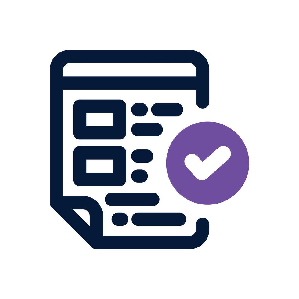 approve duotone icon. Sleek and modern icon for websites, mobile apps, marketing materials, and corporate design. Fully scalable and ready to use. vector
