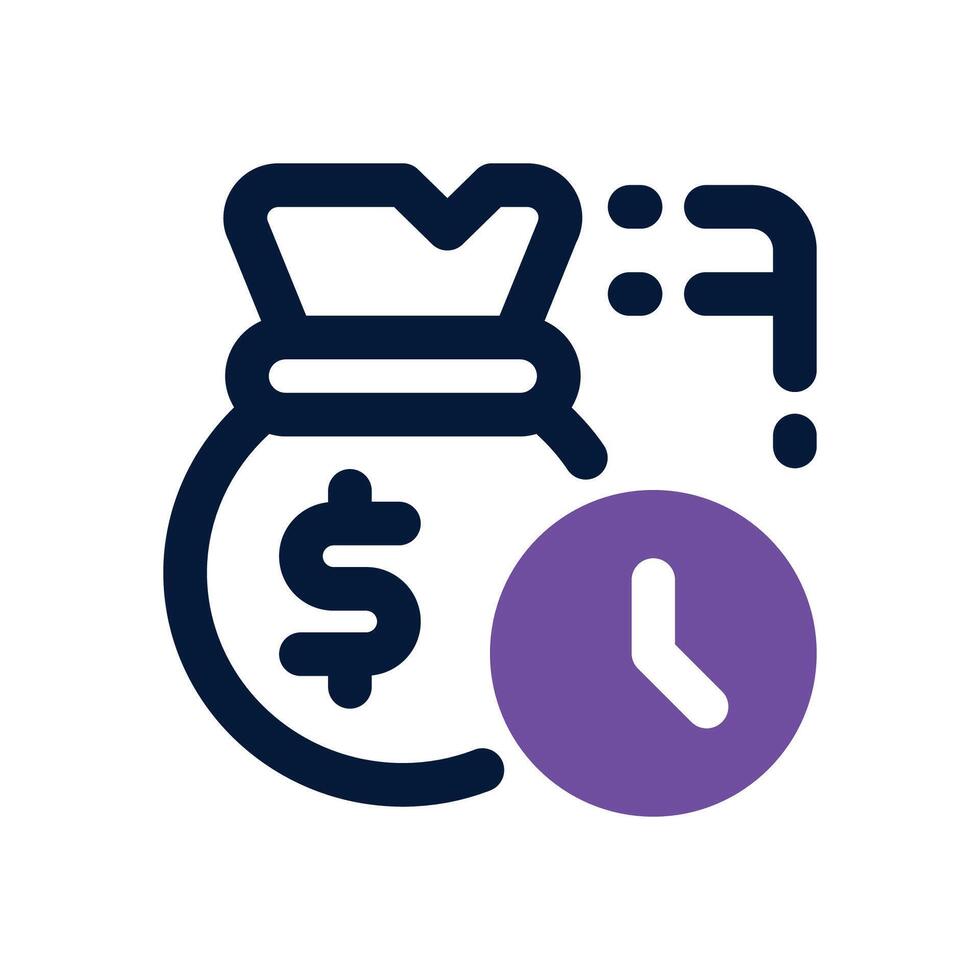 timing dual tone icon. Sleek and modern icon for websites and mobile apps. vector