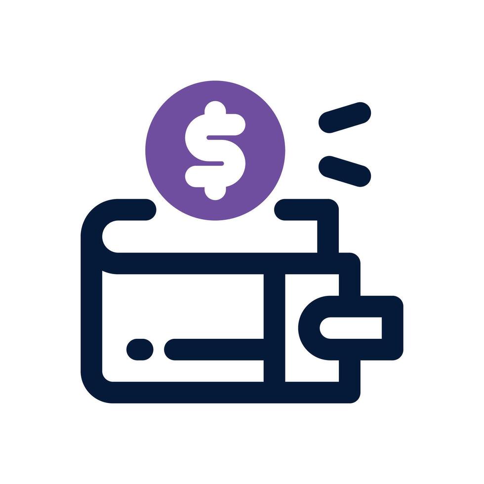 save money dual tone icon. Sleek and modern icon for websites and mobile apps. vector