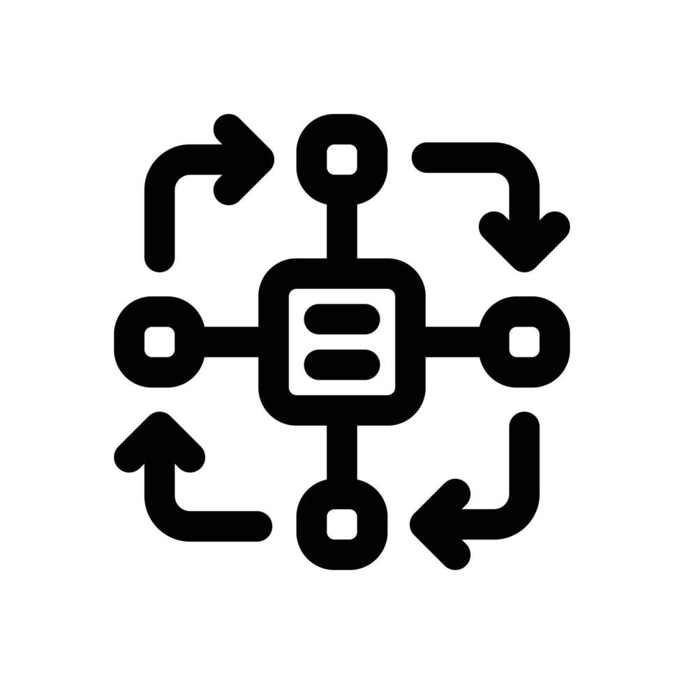 reinforcement learning line icon. Clean and minimalist icon for websites and mobile apps. vector