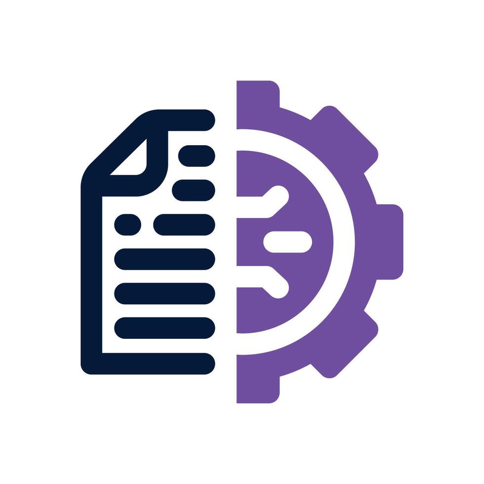machine learning duotone icon. Sleek and modern icon for websites, mobile apps, marketing materials, and corporate design. Fully scalable and ready to use. vector