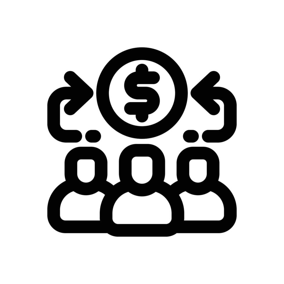 contribution line icon. Clean and minimalist icon for websites, mobile apps, presentations, and logos. Fully scalable and customizable for any project. vector