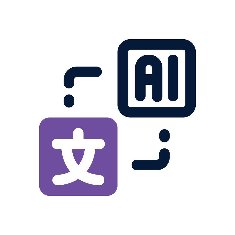 translation dual tone icon. Sleek and modern icon for websites and mobile apps. vector