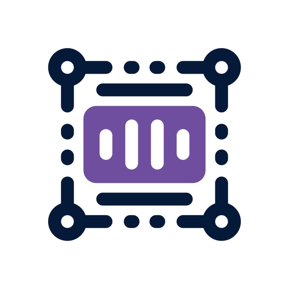 sound recognition dual tone icon. Sleek and modern icon for websites and mobile apps. vector