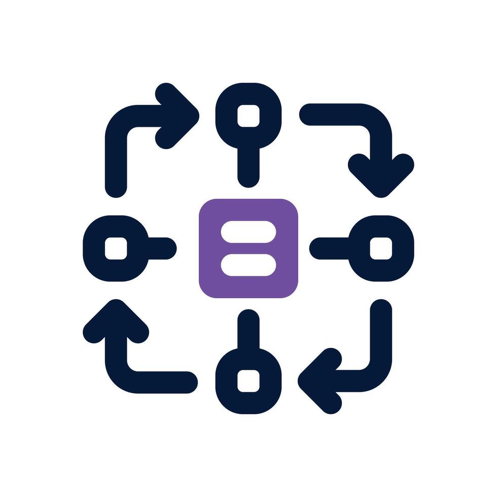 reinforcement learning dual tone icon. Sleek and modern icon for websites and mobile apps. vector