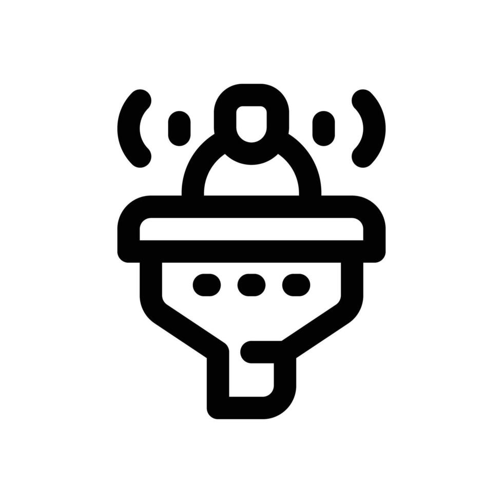 filter audience line icon. Clean and minimalist icon for websites and mobile apps. vector