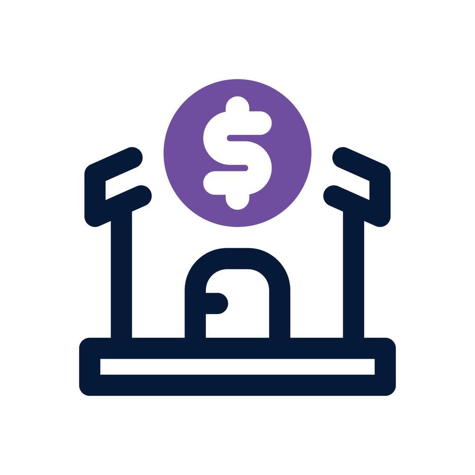 property dual tone icon. Sleek and modern icon for websites and mobile apps. vector