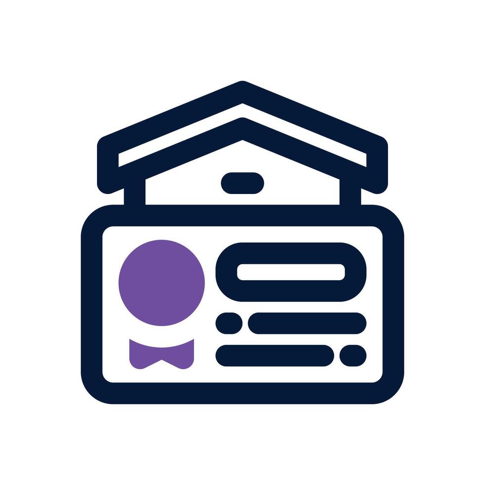 certificate duotone icon. Sleek and modern icon for websites, mobile apps, marketing materials, and corporate design. Fully scalable and ready to use. vector