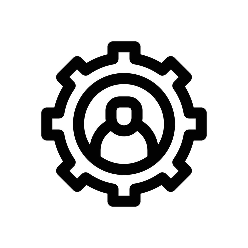 user automation line icon. Clean and minimalist icon for websites and mobile apps. vector