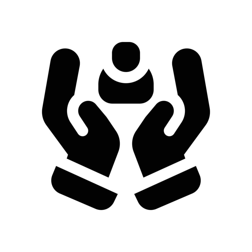 customer glyph icon. Strong and solid icon for websites and mobile apps. vector