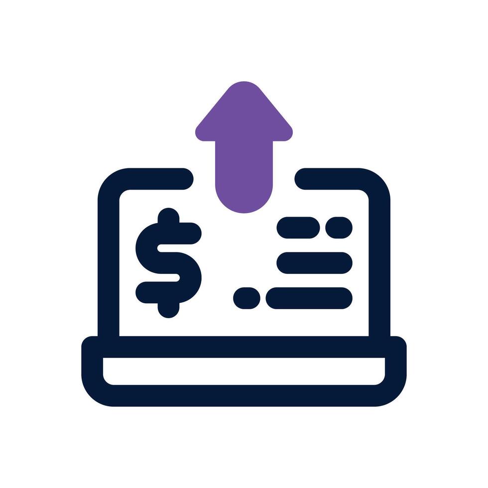 upgrading dual tone icon. Sleek and modern icon for websites and mobile apps. vector
