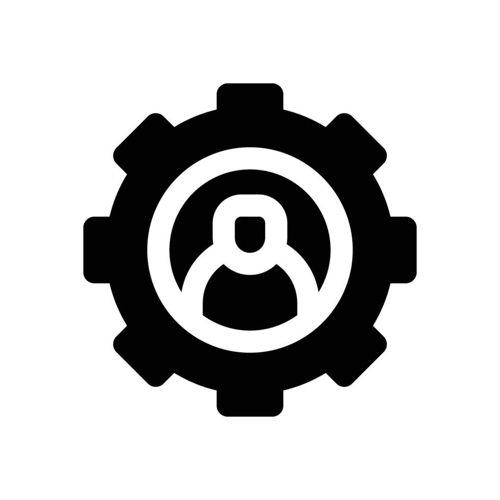 user automation glyph icon. Strong and solid icon for websites and mobile apps. vector