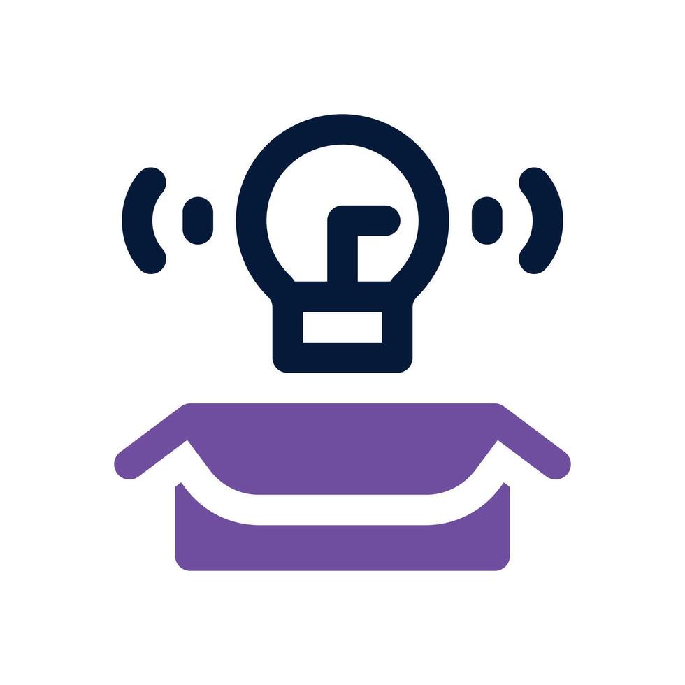 out of the box dual tone icon. Sleek and modern icon for websites and mobile apps. vector
