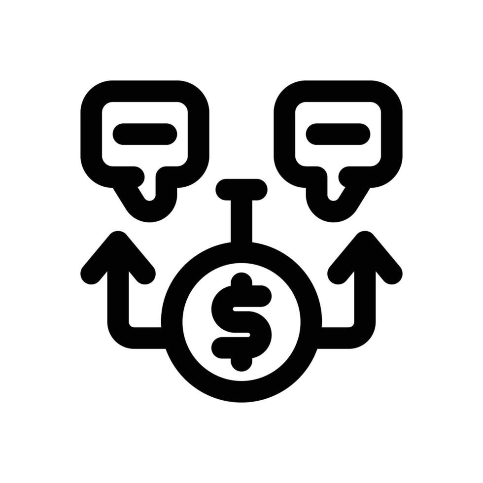 decision line icon. Clean and minimalist icon for websites, mobile apps, presentations, and logos. Fully scalable and customizable for any project. vector
