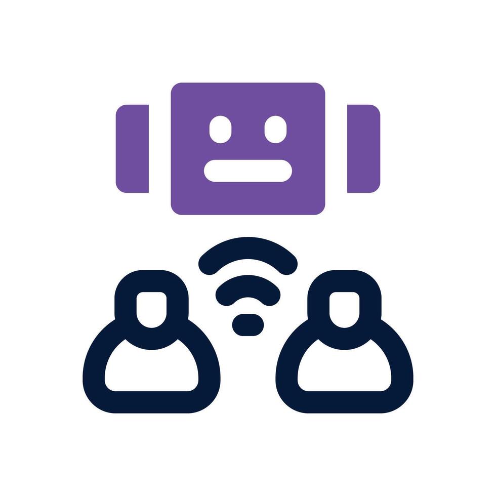bot connection duotone icon. Sleek and modern icon for websites, mobile apps, marketing materials, and corporate design. Fully scalable and ready to use. vector