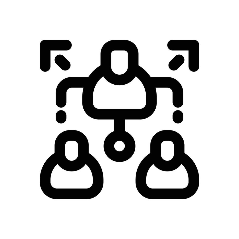 colleague line icon. Clean and minimalist icon for websites and mobile apps. vector
